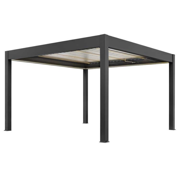 Pergola EAGO AWT P8-4A extreme černobílá 4×4 m elektrická