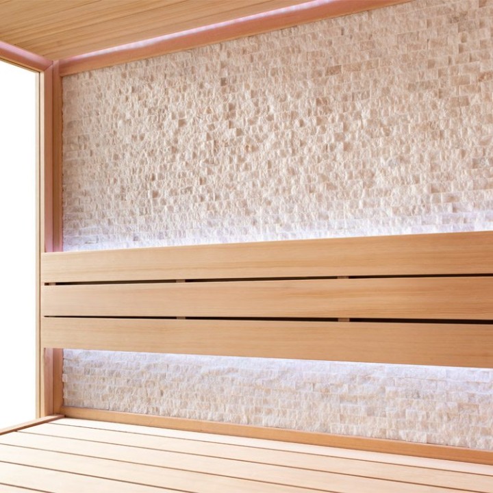 Finská sauna EAGO AWT E1601B hemlock 200×200 9 kW Virta