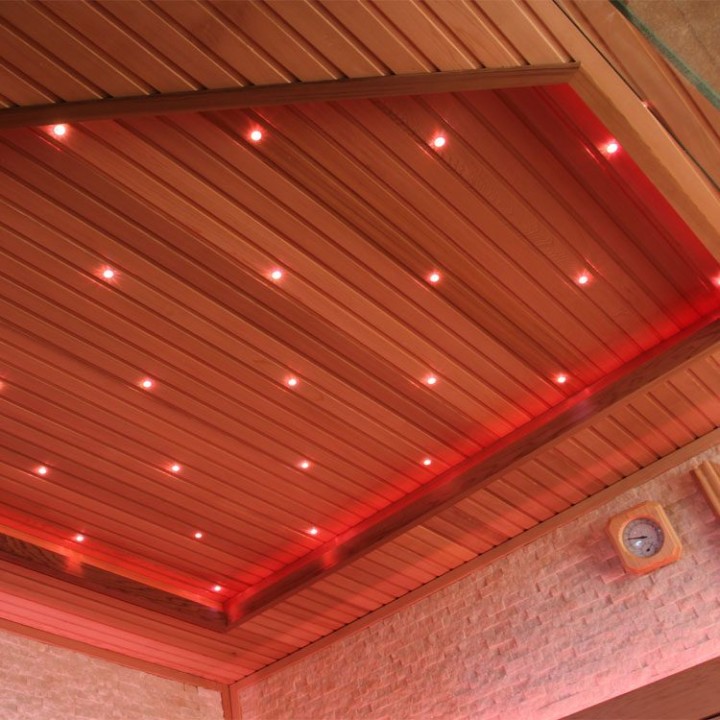 Finská sauna EAGO AWT B1242 XL červený cedr 250×250 12 kW EOS BiO-Max
