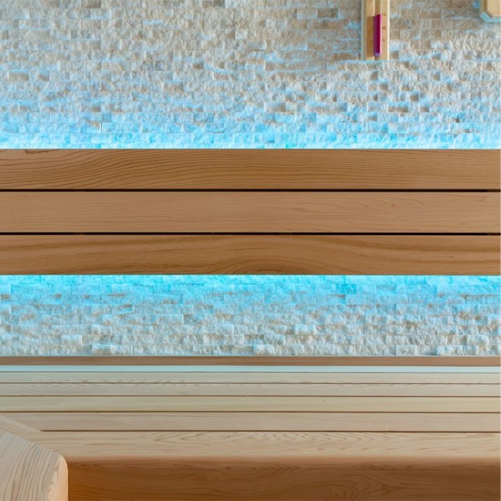 Finská sauna EAGO AWT B1601A červený cedr 220×220 9 kW EOS Bi-O Cubo