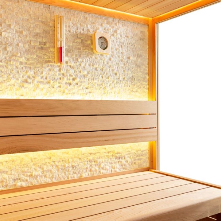Finská sauna EAGO AWT B1601C červený cedr 180×180 9 kW EOS Bi-O Cubo