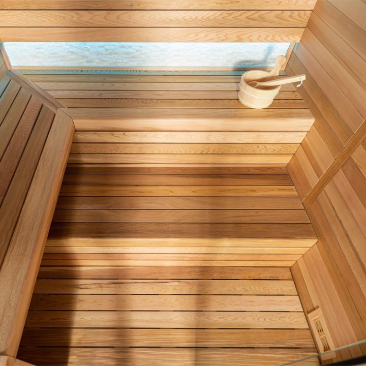 Finská sauna EAGO AWT B1602B červený cedr 200×170 9 kW EOS Bi-O Cubo