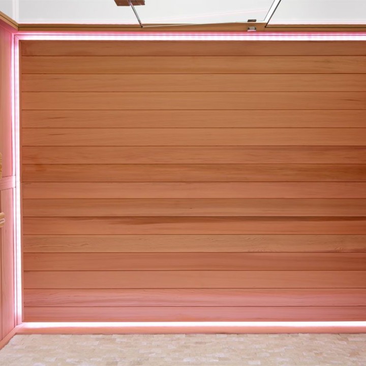 Finská sauna EAGO AWT B1604B červený cedr 180×150 9 kW TheWall Bi-O