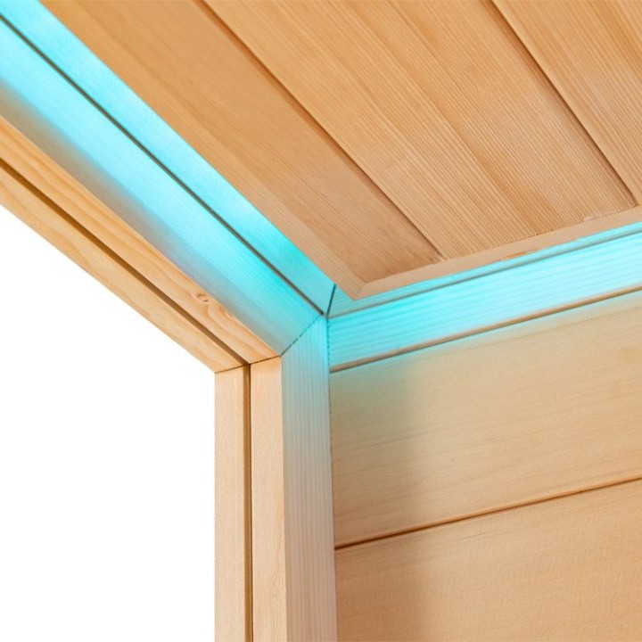 Finská sauna EAGO AWT B1612B hemlock 200×170 9 kW EOS Bi-O Cubo