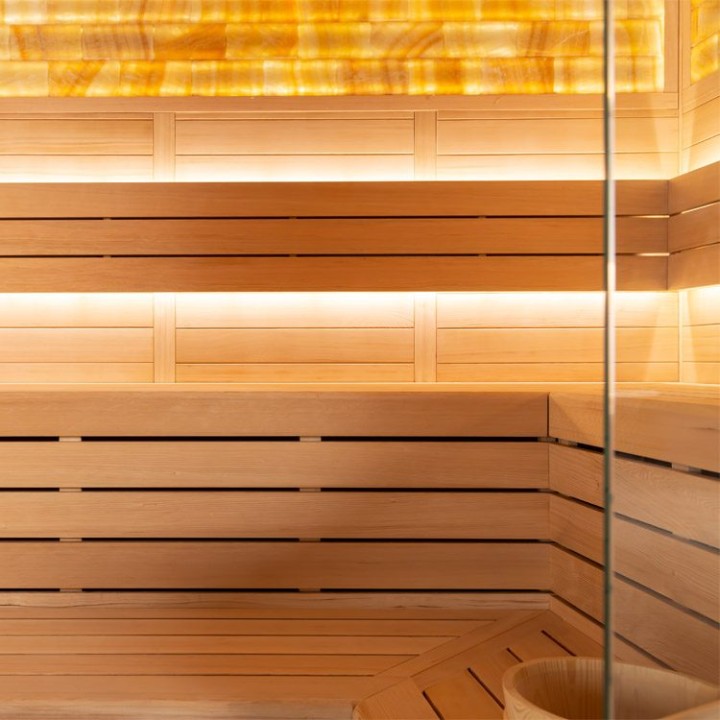 Finská sauna EAGO AWT B1623A hemlock 220×200 9 kW Virta Bi-O