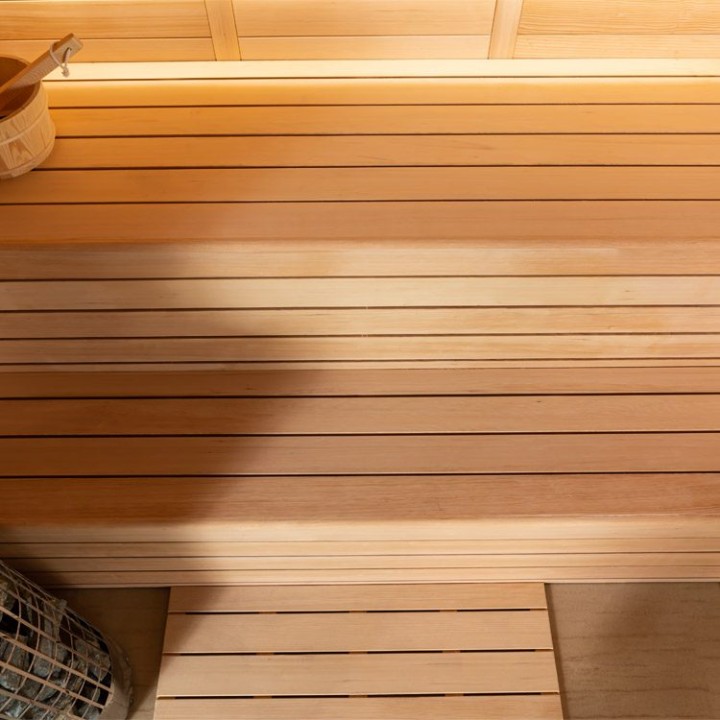 Finská sauna EAGO AWT B1624A hemlock 200×160 9 kW TheWall Bi-O