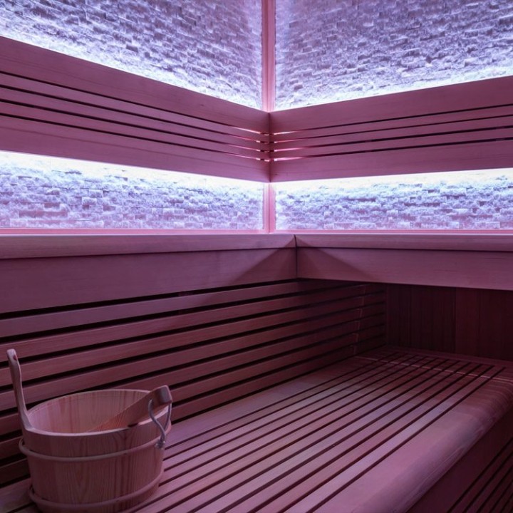 Finská sauna EAGO AWT E1101A hemlock 220×220 bez kamen