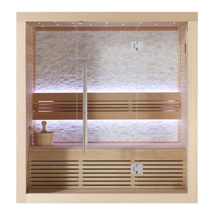 Finská sauna EAGO AWT E1103C hemlock 120×105 bez kamen