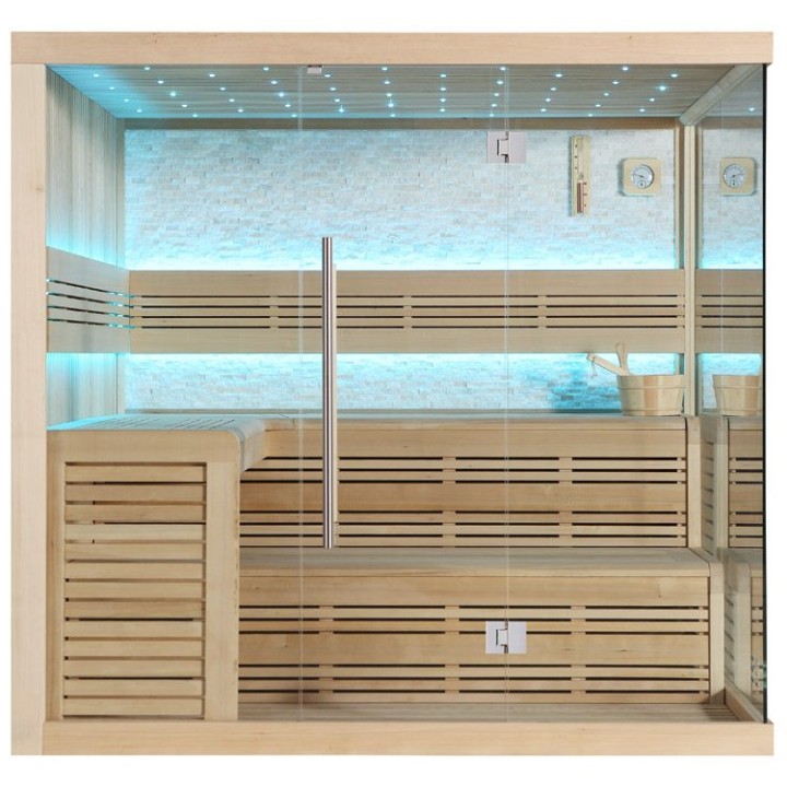 Finská sauna EAGO AWT E1105B hemlock 200×200 bez kamen