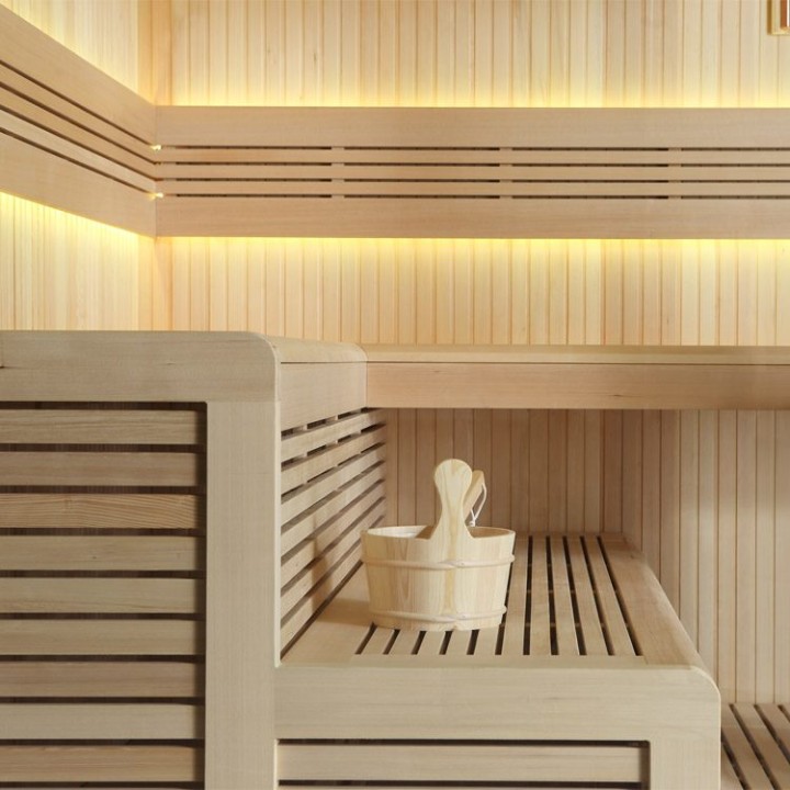 Finská sauna EAGO AWT E1111C hemlock 180×180 bez kamen