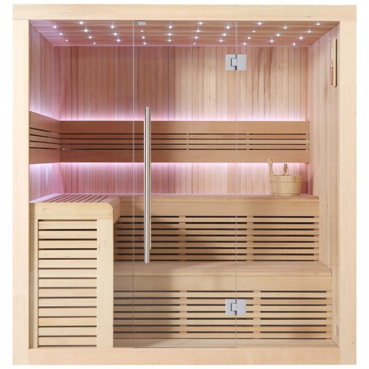 Finská sauna EAGO AWT E1112B hemlock 200×170 bez kamen