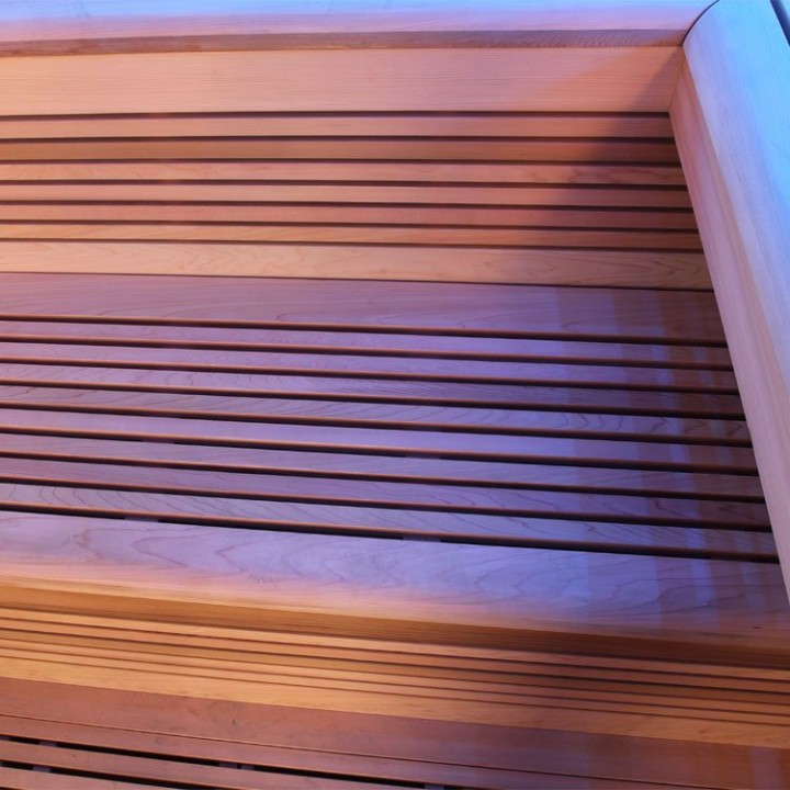 Finská sauna EAGO AWT E1242A červený cedr 220×220 9 kW Kivi