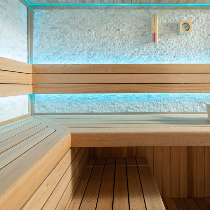 Finská sauna EAGO AWT E1601XL červený cedr 250×250 bez kamen