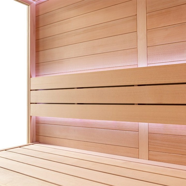 Finská sauna EAGO AWT E1602B hemlock 200×170 9 kW Cilindro