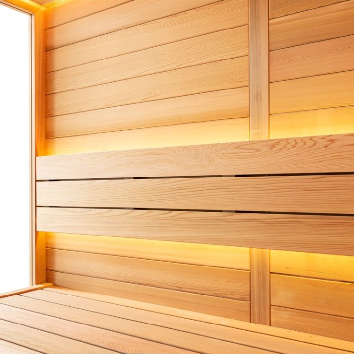 Finská sauna EAGO AWT E1602B červený cedr 200×170 9 kW Virta