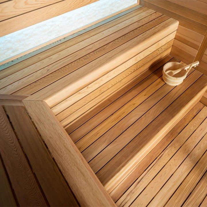 Finská sauna EAGO AWT E1602B červený cedr 200×170 bez kamen