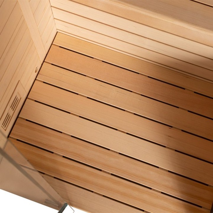 Finská sauna EAGO AWT E1603B hemlock 200×180 9 kW Cilindro