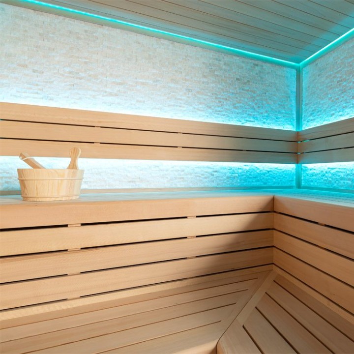 Finská sauna EAGO AWT E1603B hemlock 200×180 9 kW Virta