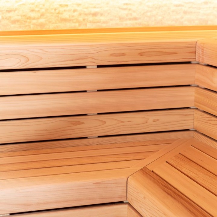 Finská sauna EAGO AWT E1603B červený cedr 200×180 9 kW Virta