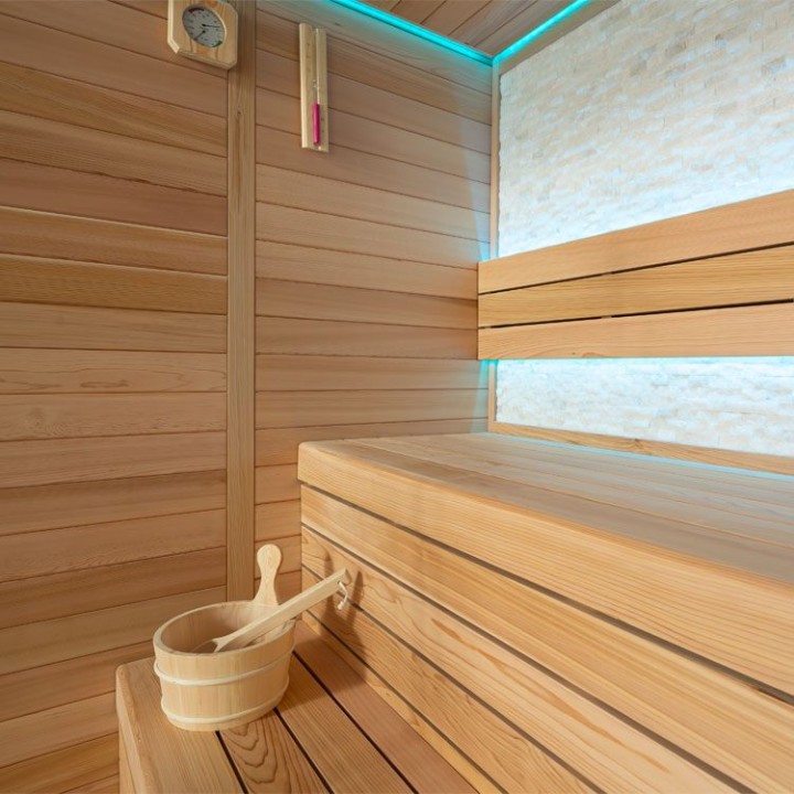 Finská sauna EAGO AWT E1604A červený cedr 200×160 9 kW TheWall