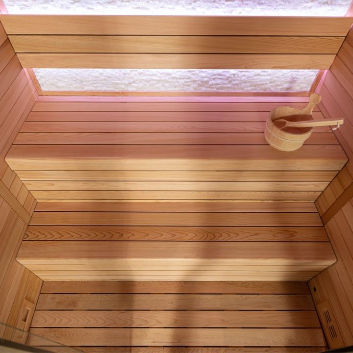 Finská sauna EAGO AWT E1604A červený cedr 200×160 bez kamen
