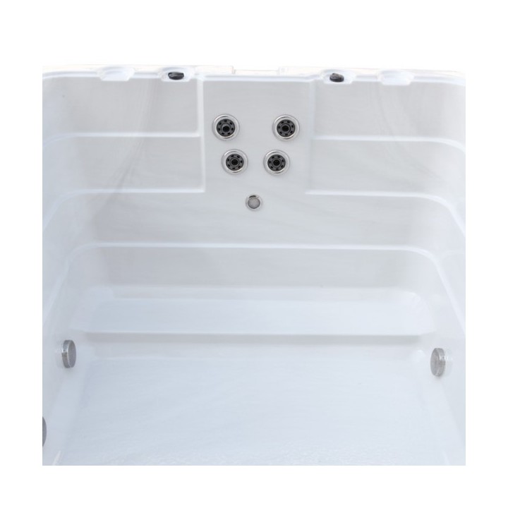 SWIM SPA - Venkovní vířivý bazének s protiproudem Sterling silver/šedý kabinet 400x230x135 cm