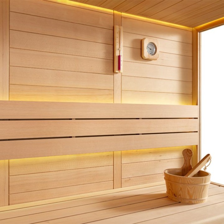 Finská sauna EAGO AWT E1611C hemlock 180×180 bez kamen
