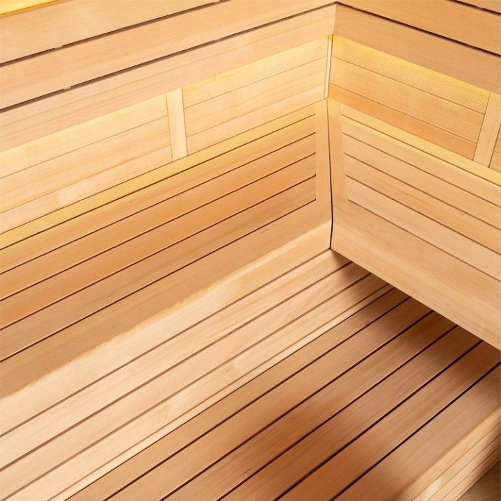 Finská sauna EAGO AWT E1611C hemlock 180×180 bez kamen