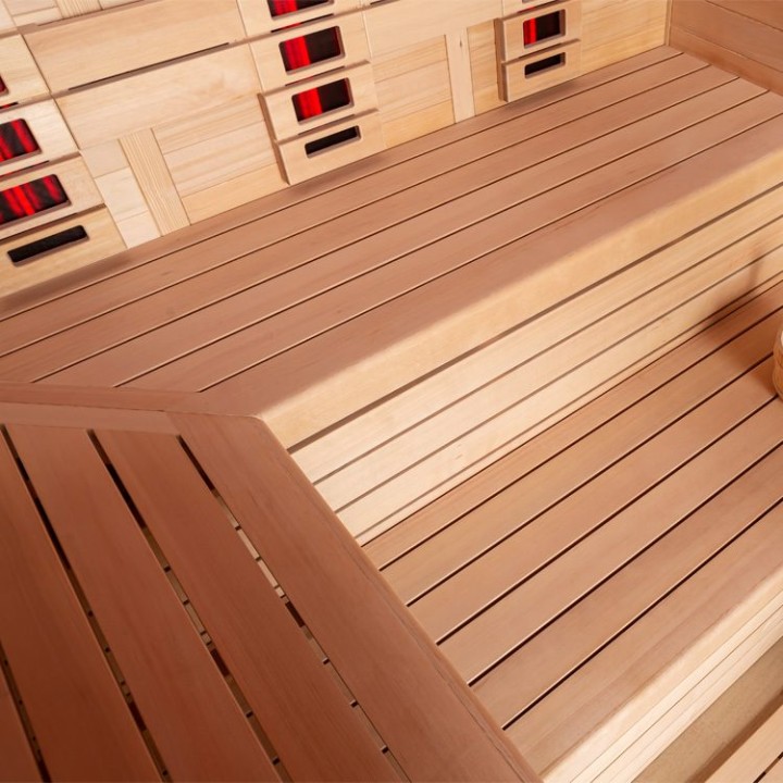 Finská sauna EAGO AWT E1612B-IR hemlock 200×170 bez kamen