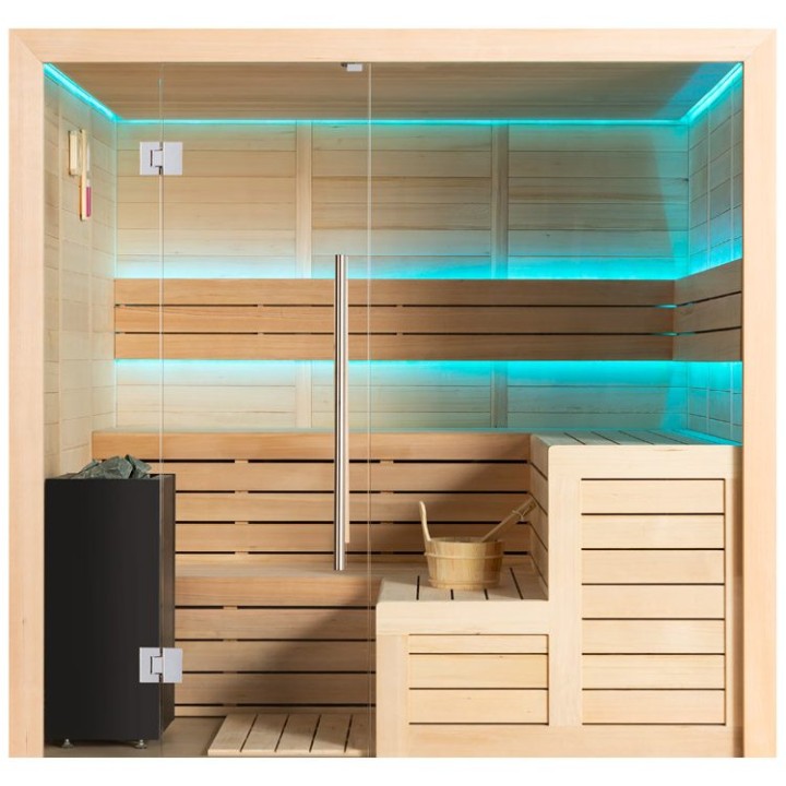 Finská sauna EAGO AWT E1613A hemlock 220×200 bez kamen