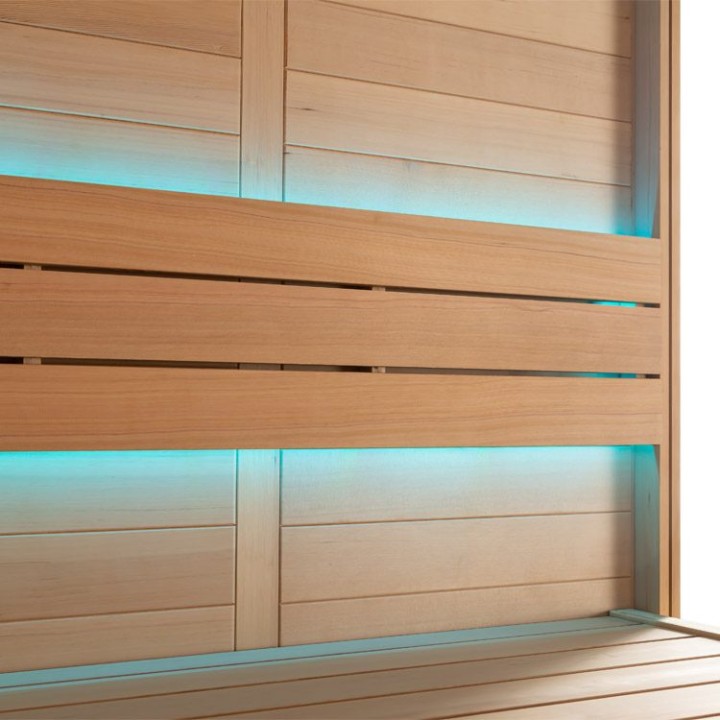 Finská sauna EAGO AWT E1613C hemlock 180×180 9 kW Cilindro