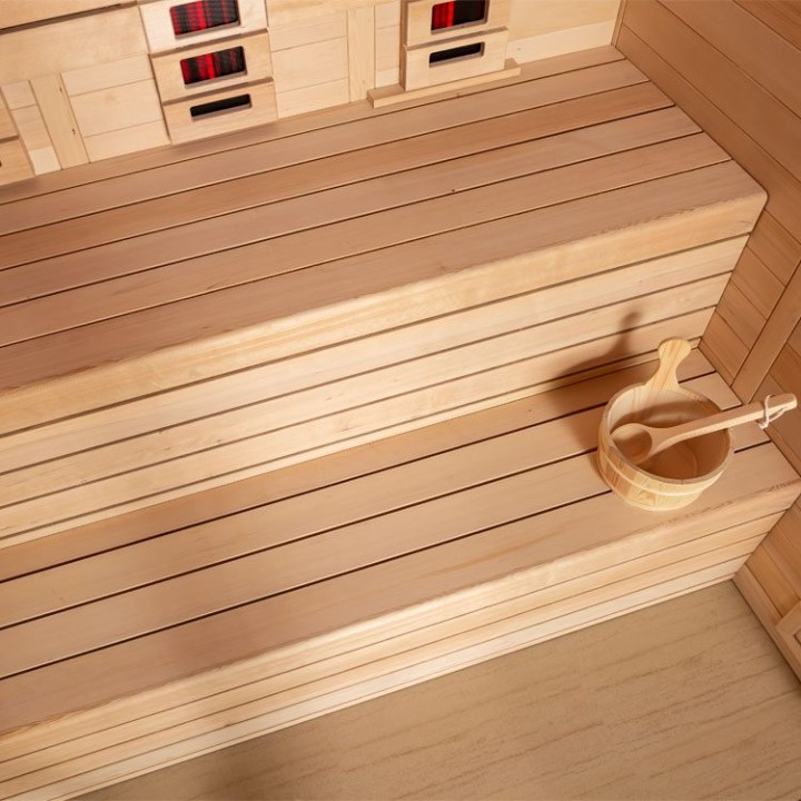Finská sauna EAGO AWT E1614A-IR hemlock 200×160 bez kamen