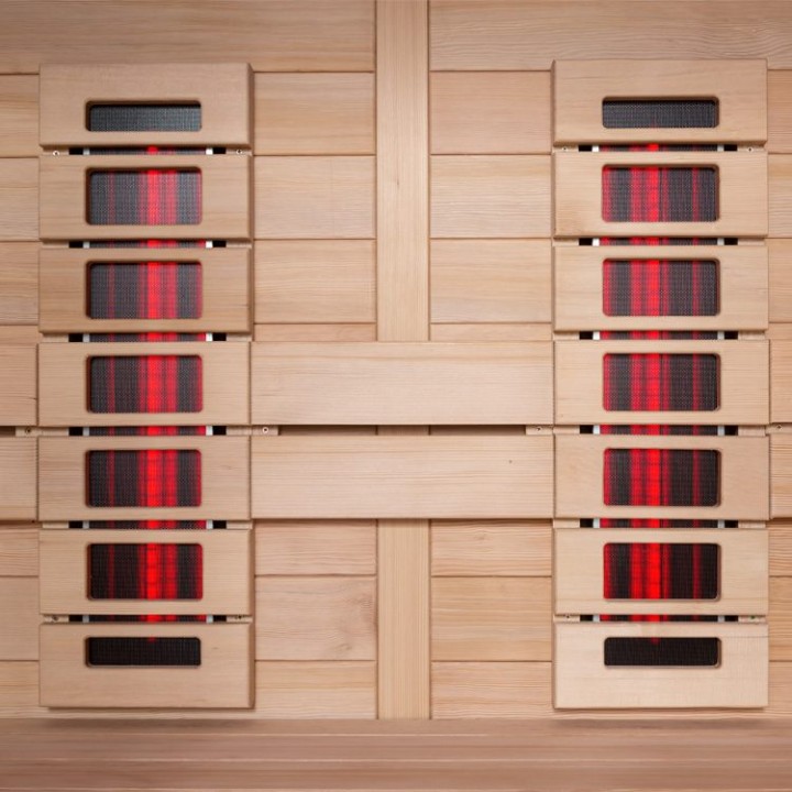 Finská sauna EAGO AWT E1614C-IR hemlock 160×150 bez kamen