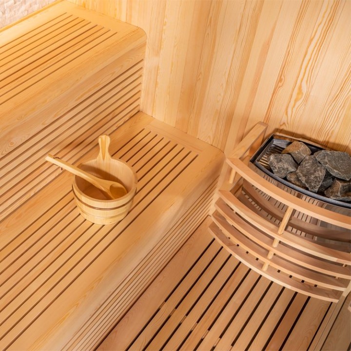 Finská sauna EAGO AWT E1811XL borovice 200×200 8 kW Vega