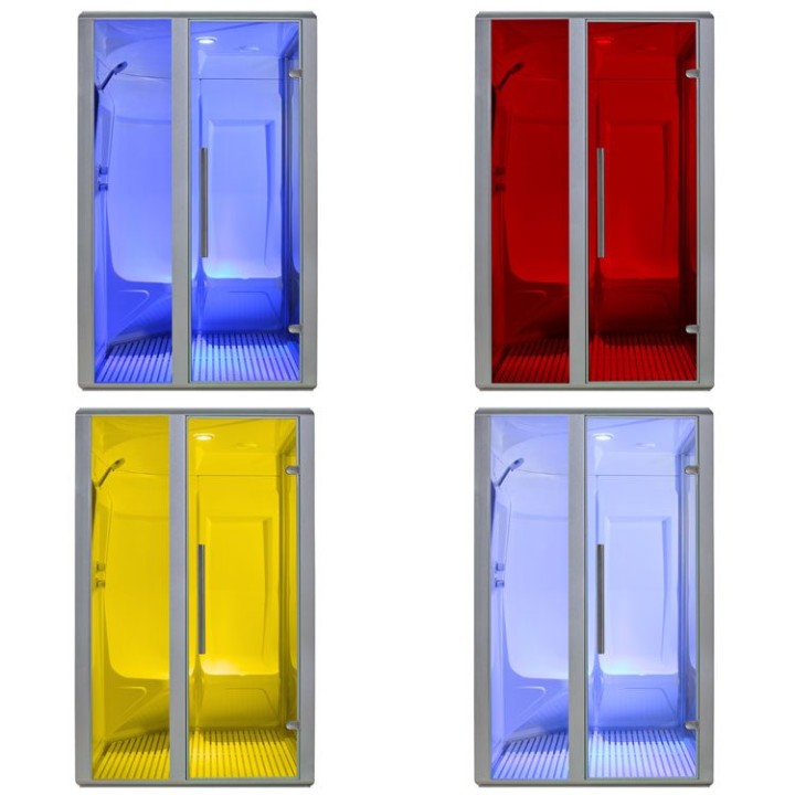 Parní sauna EAGO AWT S200C alu 131×131 levé provedení