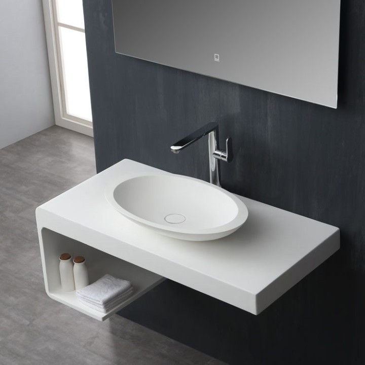Koupelnový nábytek – set StoneArt LQ610-17 levé provedení bílý 100×40 