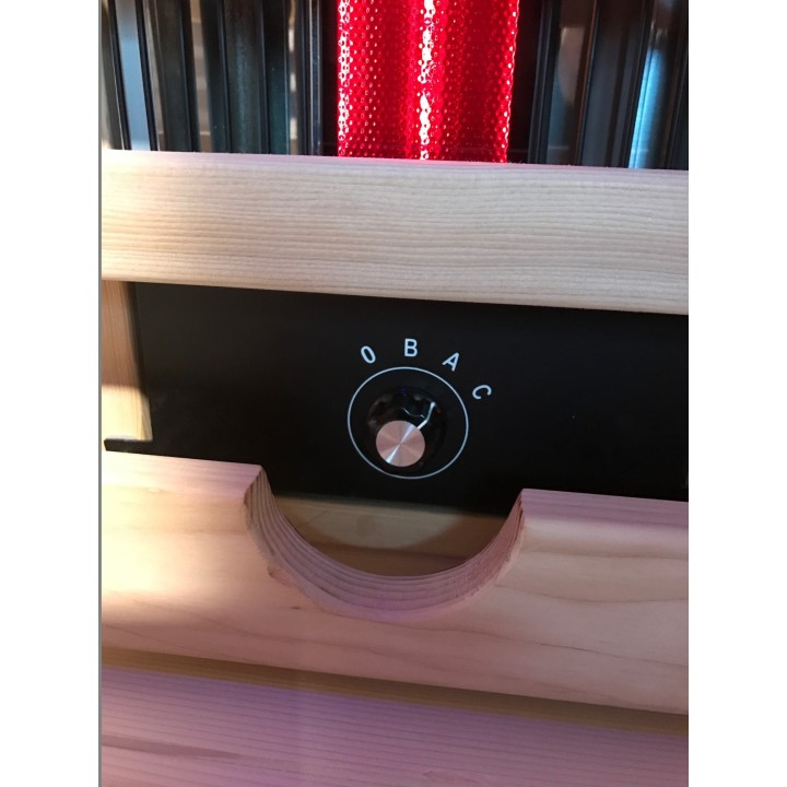 Infračervená sauna ELITE THREE / červený cedr 130x100x200cm pro 2 osoby